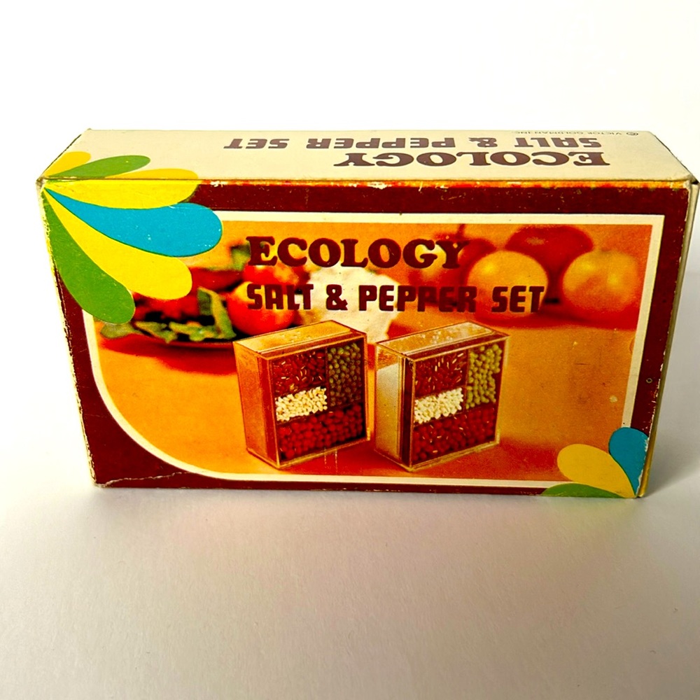 Vintage 1960s Victor Goldman Inc Ecology Salt and Pepper Set